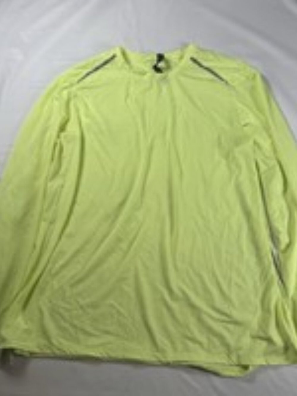 Lululemon Fast And Free Long Sleeve Men XL Faded Zap Neon Yellow Reflective EUC